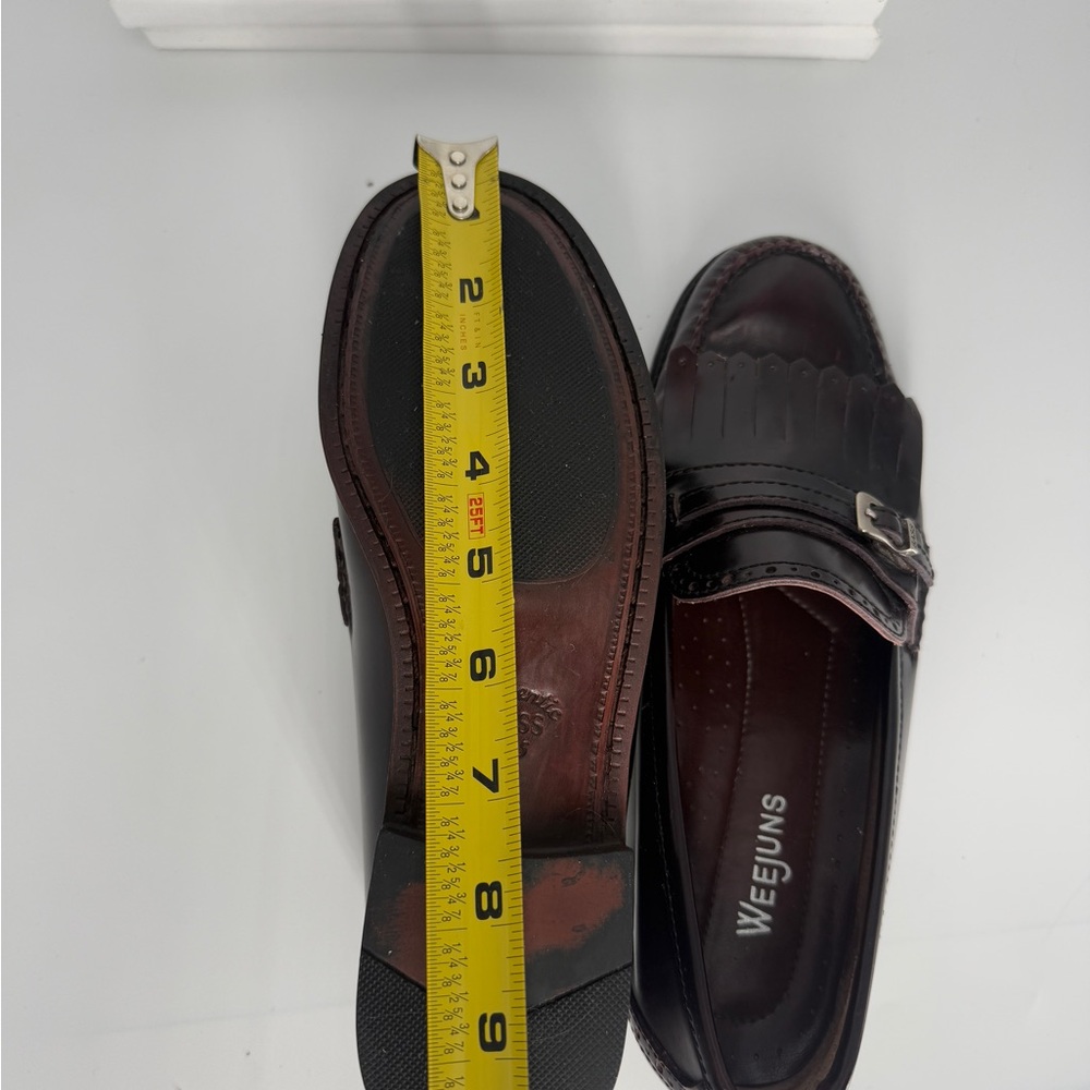 Vintage G.H Bass Weejuns Harper Leather Fringe Loafer  Burgundy Brown Women’s 7M - Picture 10 of 10